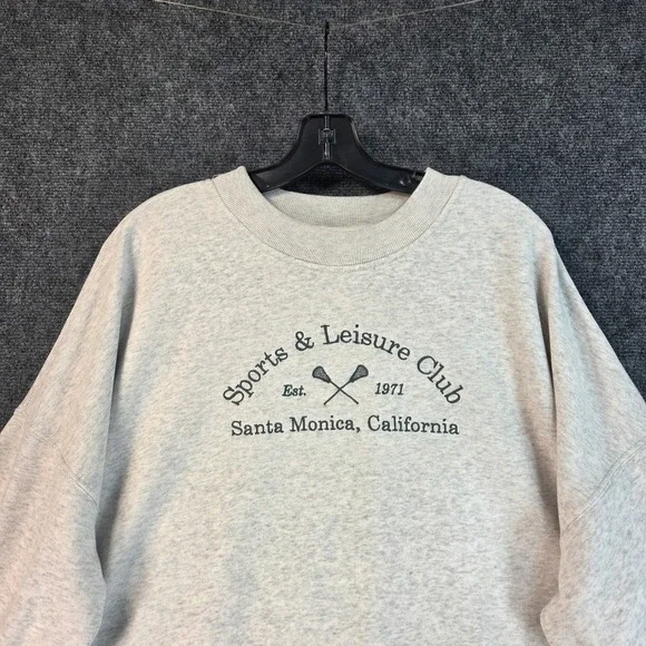 Abercrombie & Fitch Sports & Leisure Club Santa Monica Sweatshirt Grey XL - Picture 5 of 15